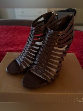 Studio Paulo Strappy Heel Boots - minimal wear!